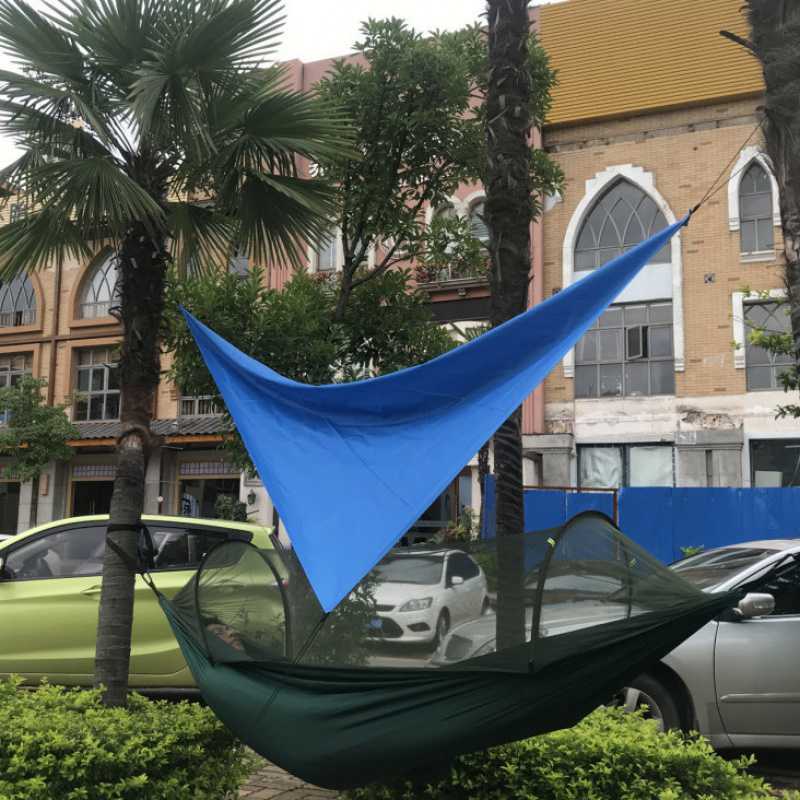 Tactical Camping Hammock with Mosquito Net & Rain Canopy - 250x120cm