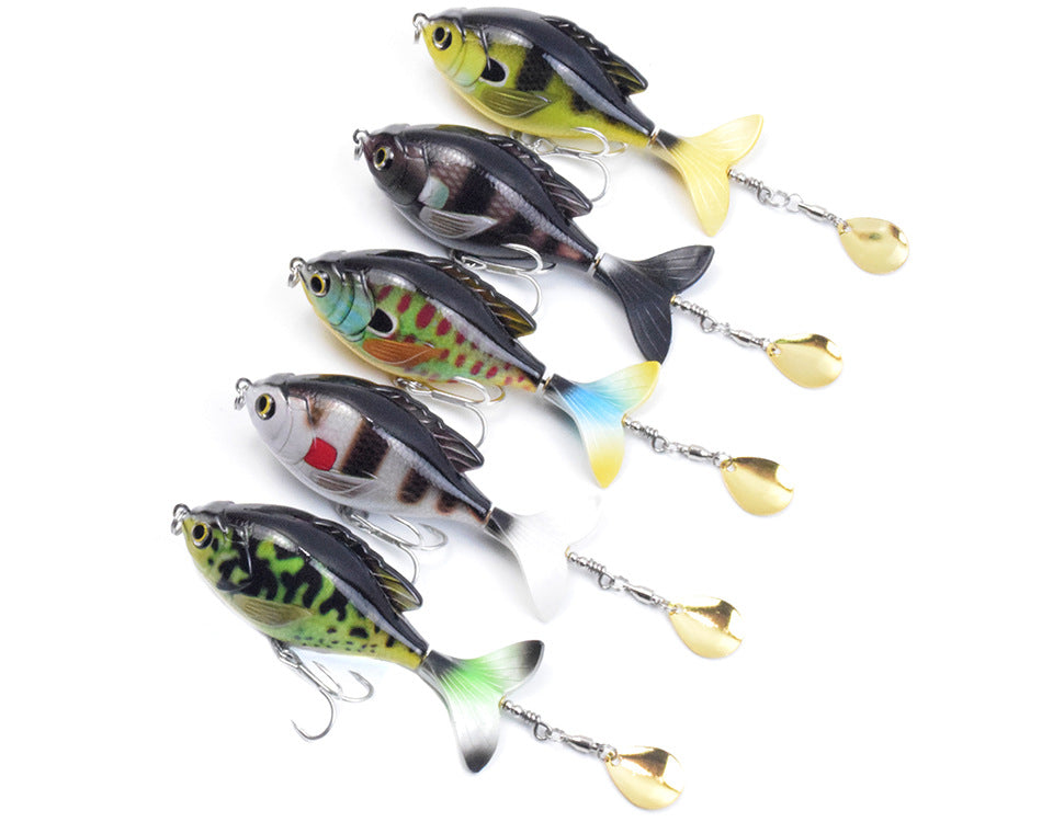 Premium Tractor Fishing Lure - 9.5cm Triple Hook Crankbait