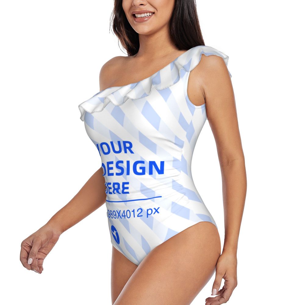 Women's One-Shoulder Ruffle Swimsuit