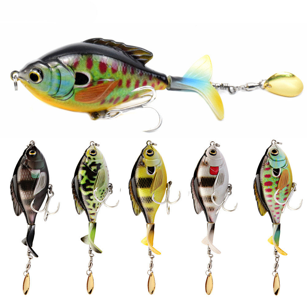 Premium Tractor Fishing Lure - 9.5cm Triple Hook Crankbait
