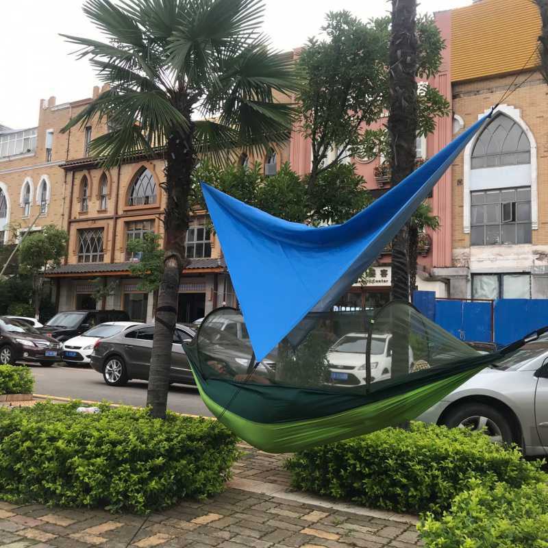 Tactical Camping Hammock with Mosquito Net & Rain Canopy - 250x120cm