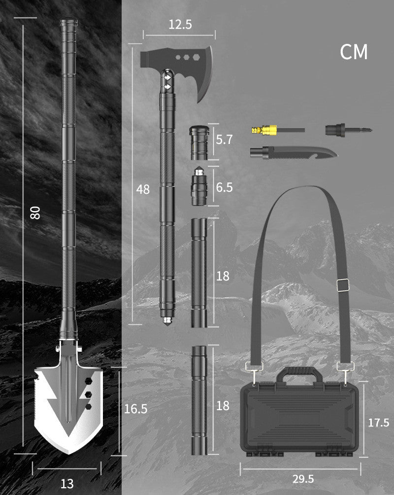 Military-Grade Multi-Function Folding Shovel