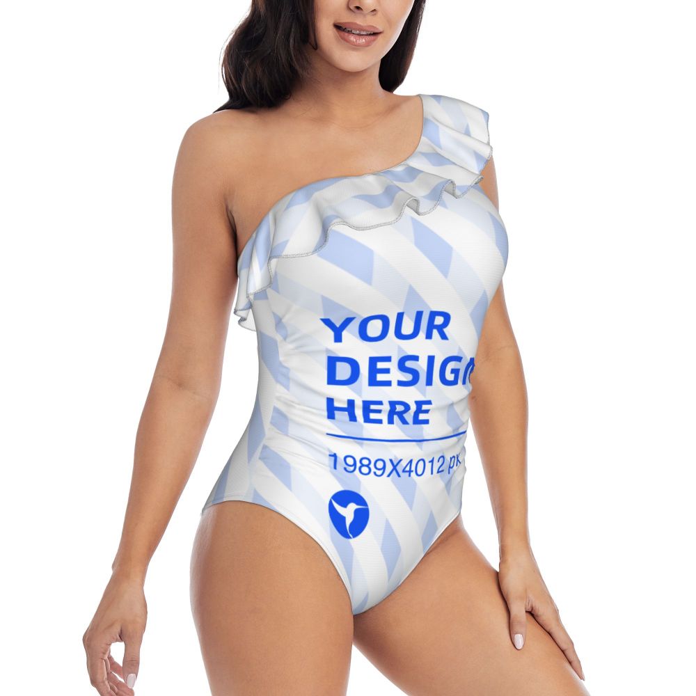 Women's One-Shoulder Ruffle Swimsuit