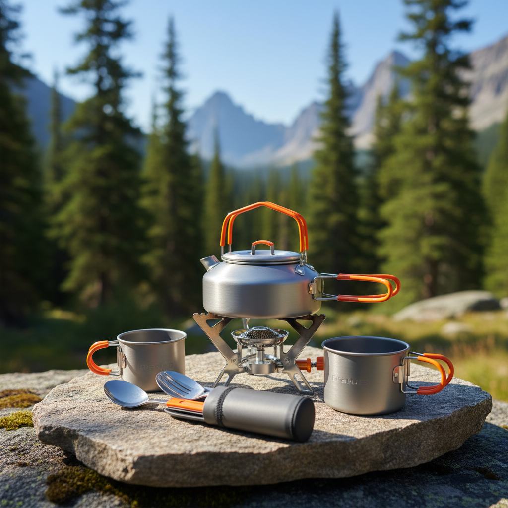Portable Camping Stove & Kettle Set - Outdoor Cooking System