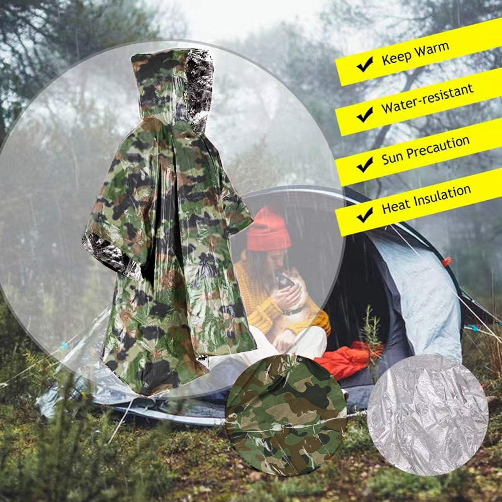 Camouflage Emergency Survival Raincoat