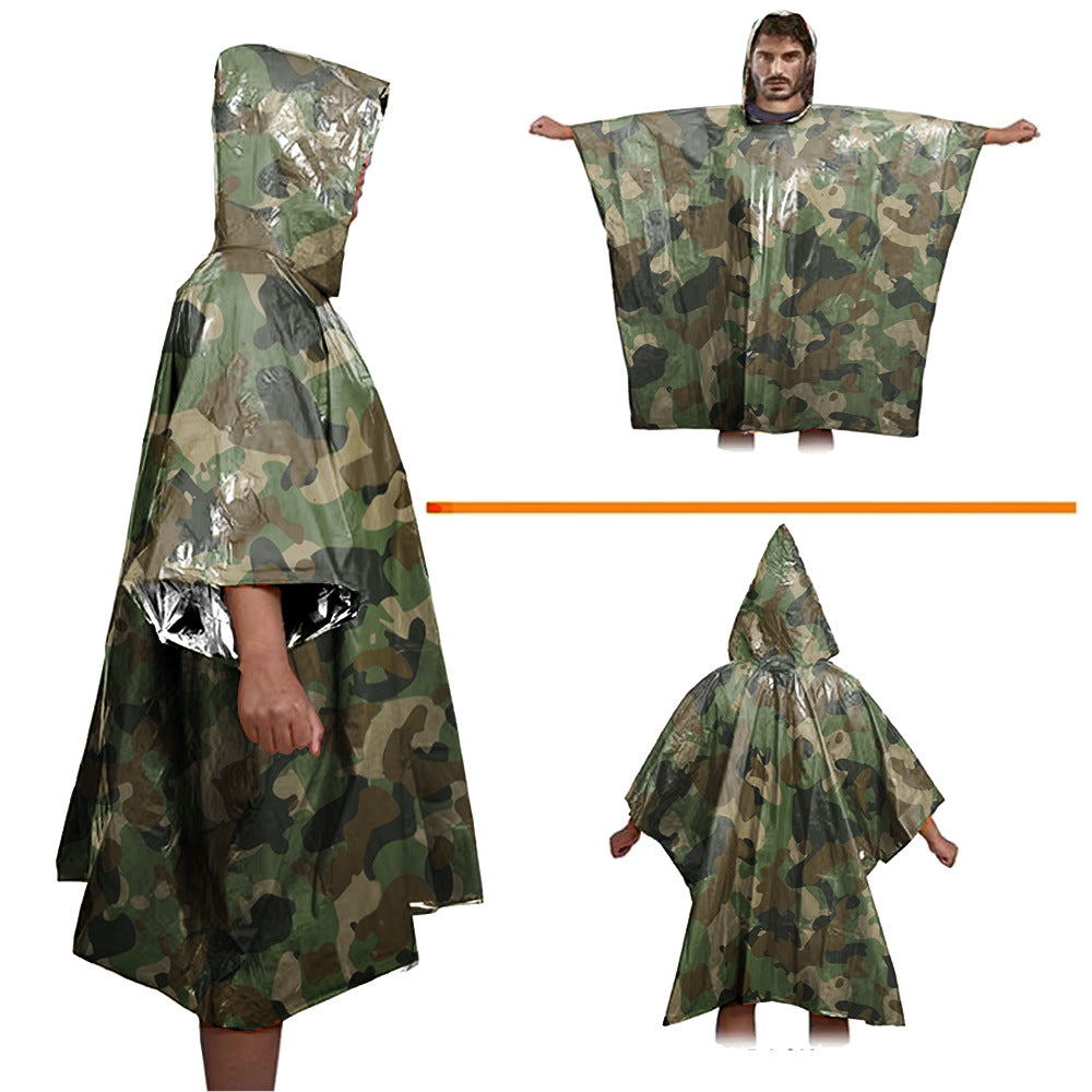 Camouflage Emergency Survival Raincoat
