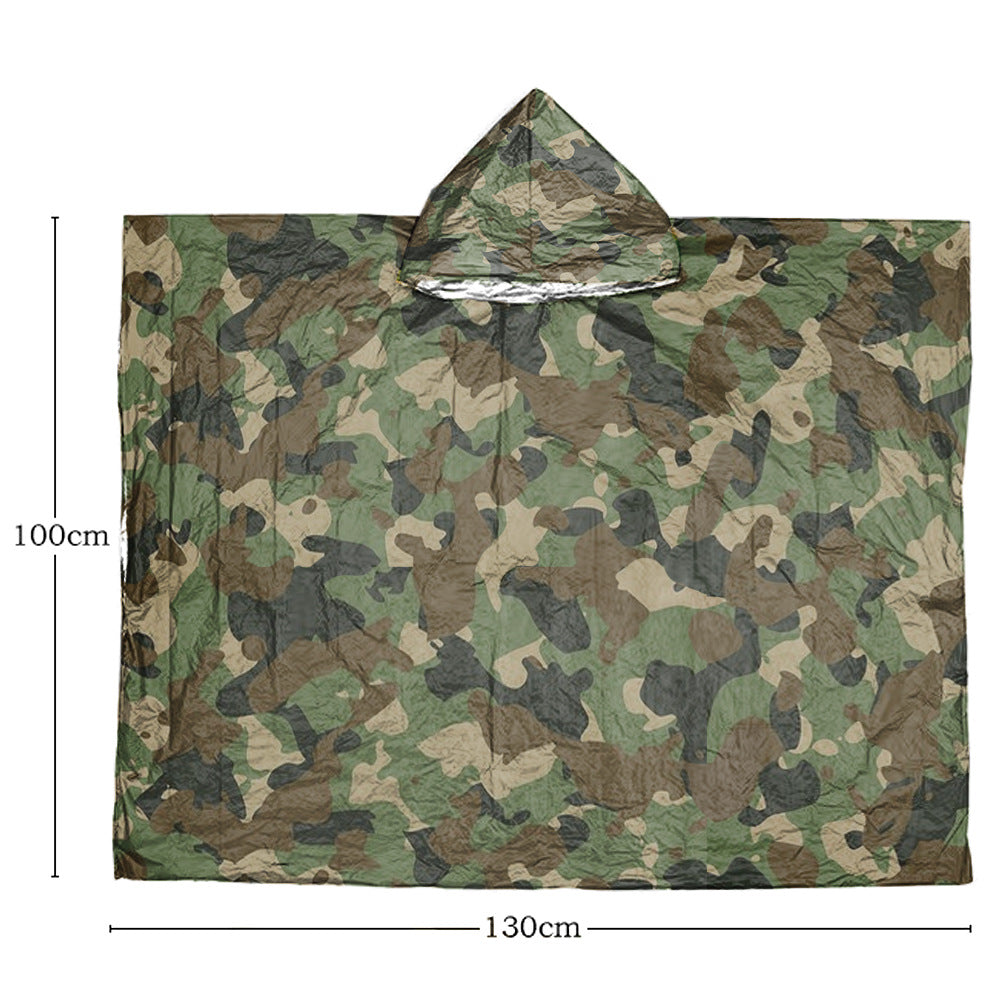 Camouflage Emergency Survival Raincoat