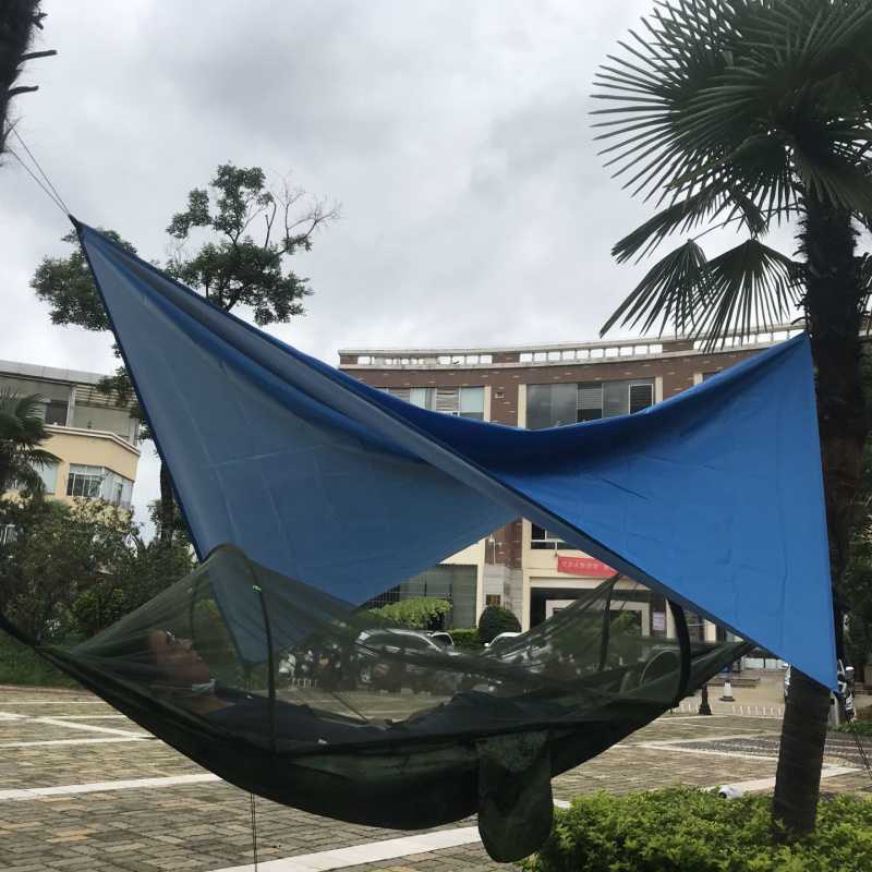 Tactical Camping Hammock with Mosquito Net & Rain Canopy - 250x120cm