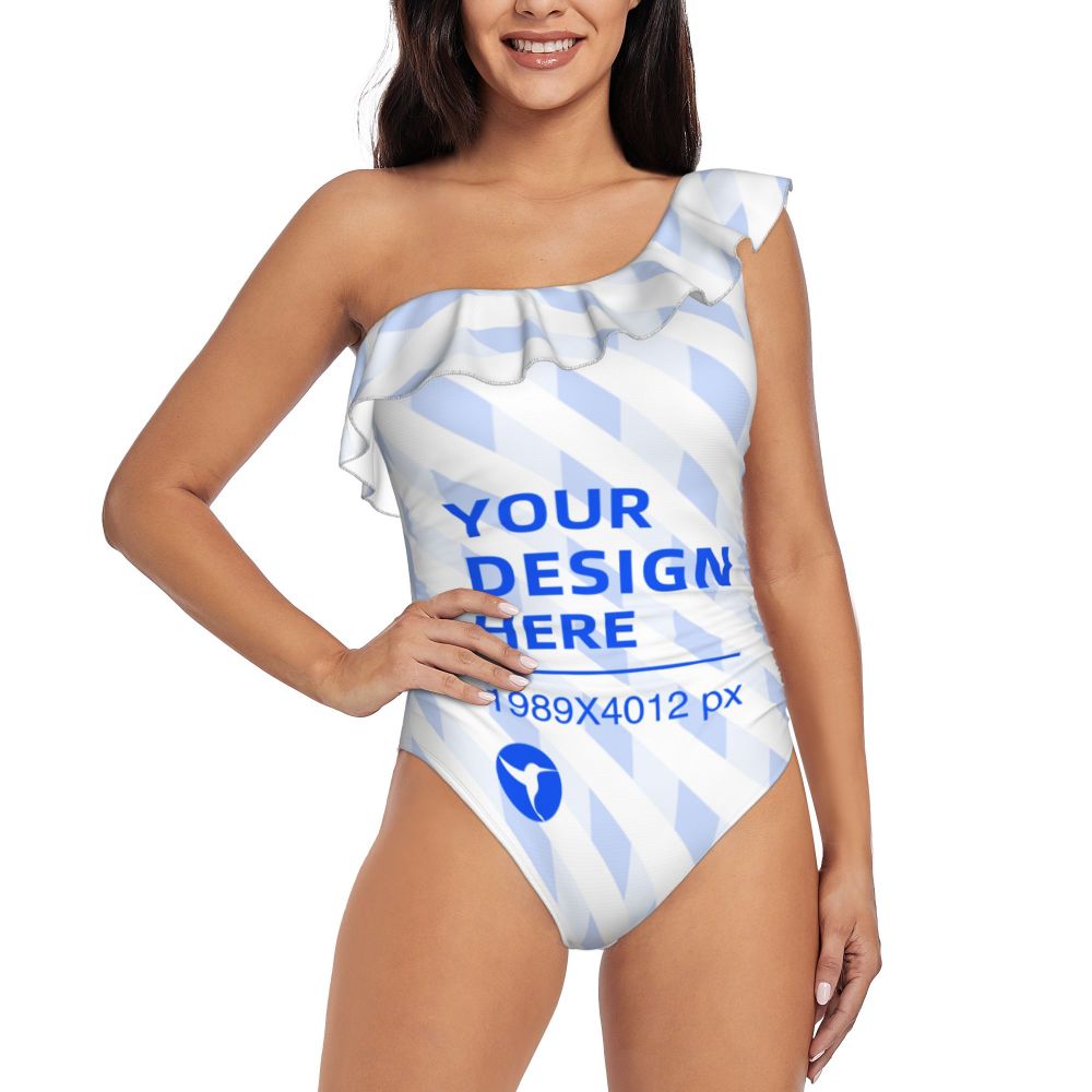 Women's One-Shoulder Ruffle Swimsuit
